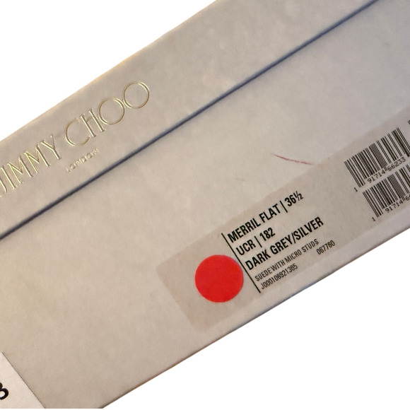 Jimmy Choo 6.5 Suede Studded Merril Chelsea Ankle Boots $1041 BOX Flat Gray 36.5 - Picture 7 of 8